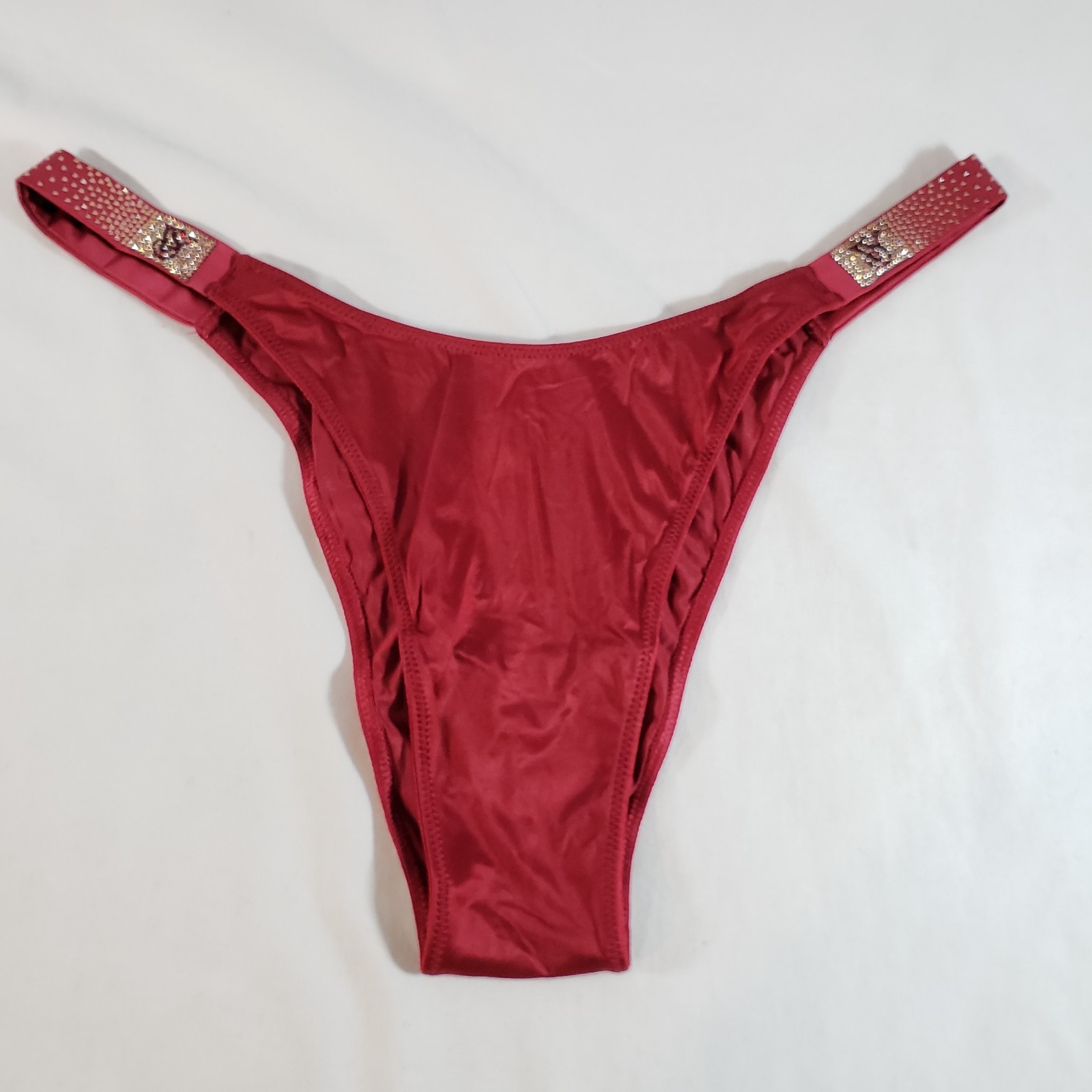 Victoria’s Secret Shine Strap Brazilian Panty S M L XL Rhinestone Bling Satin