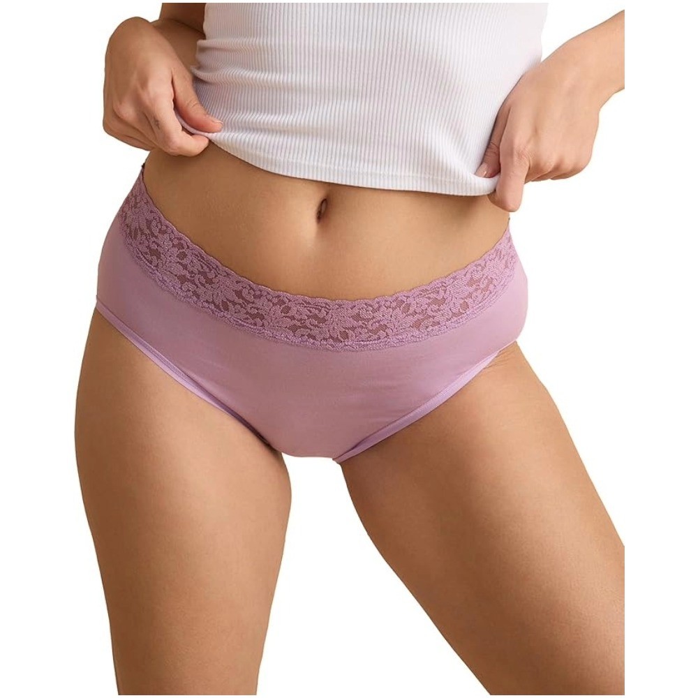 hanky panky Cotton French Brief 892461 Water lily NWT MSRP $34