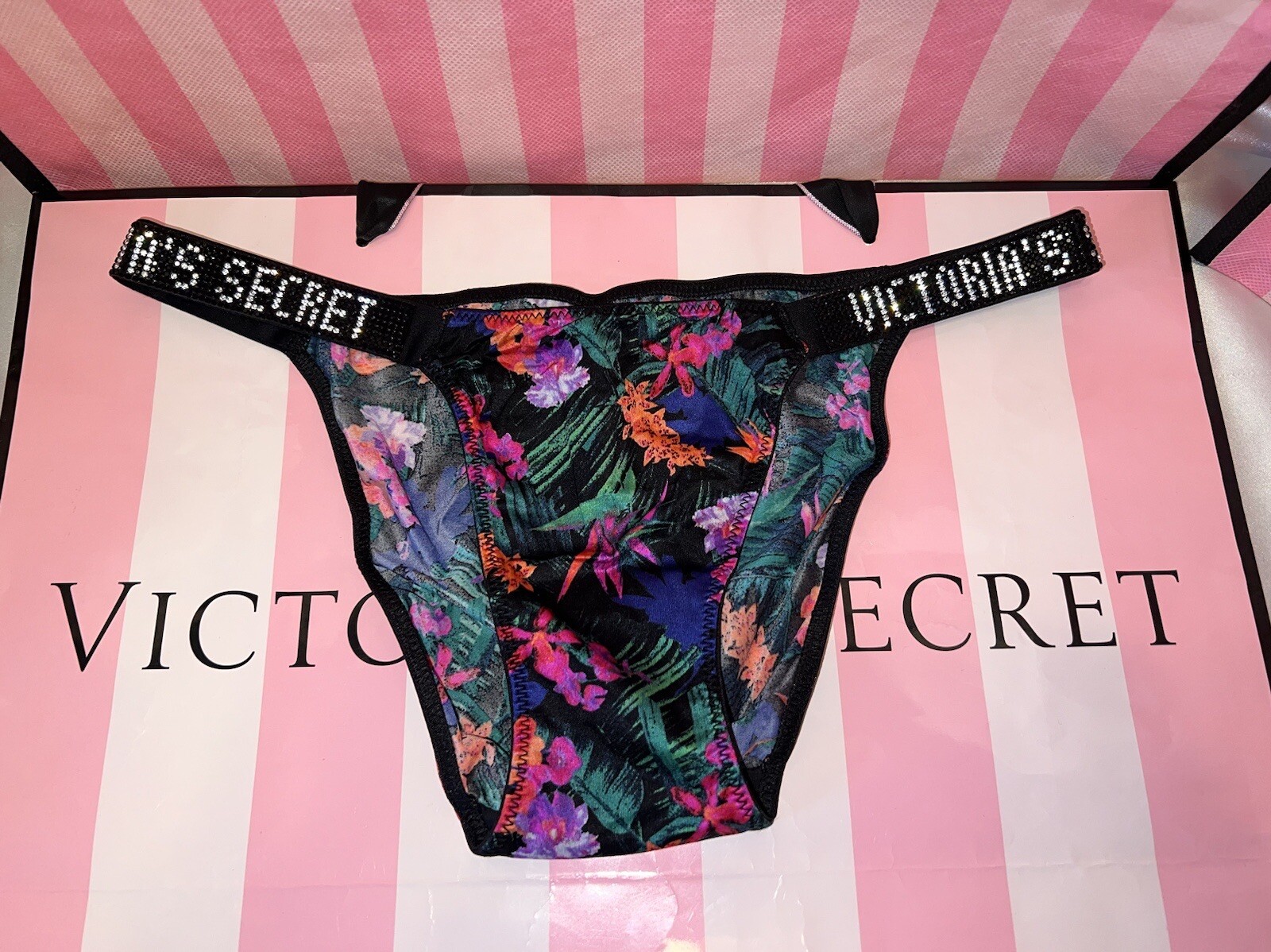 Victorias Secret Panty Very Sexy Shine Strap Satin Beautiful Small ❤️