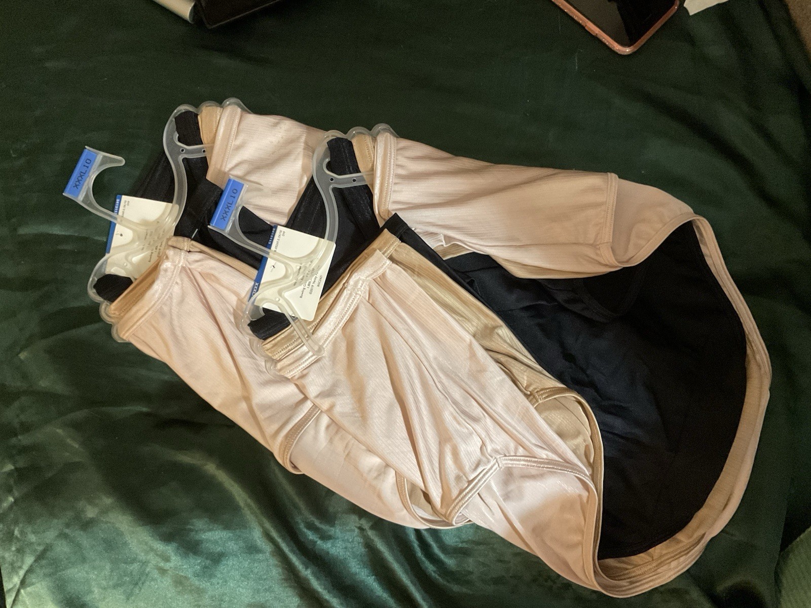 NEW! VANITY FAIR 3XL/10 BRIEFS UNDERWEAR nwt Tan Pink Black Polyester Comfy Fit!