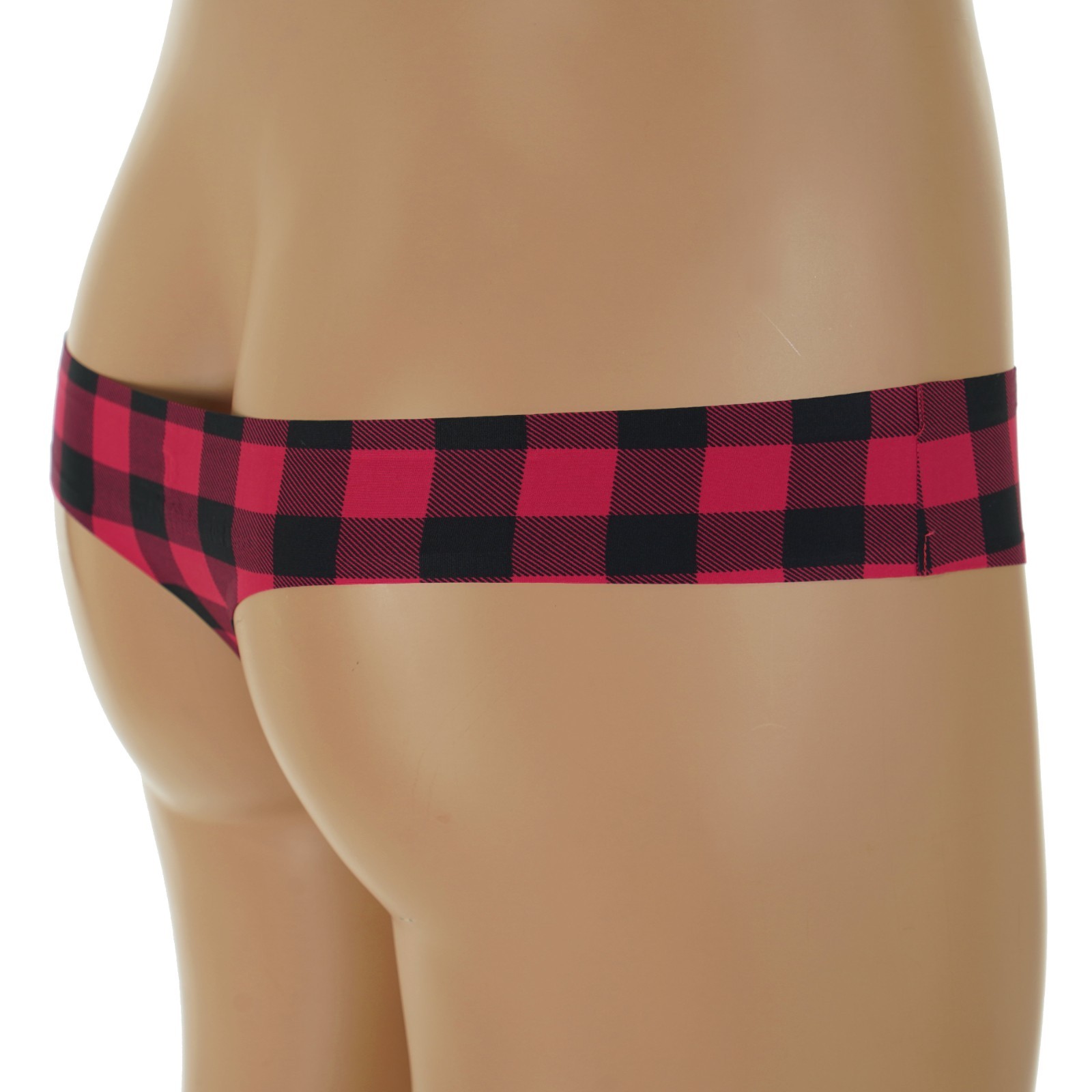 SO Junior’s SIZE 7-9 MEDIUM Red & Black BUFFALO CHECK THONG Panties #SO60001