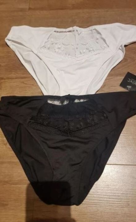 Next Womens Knickers 2 Pack Black/White Size: UK 8 BNWT