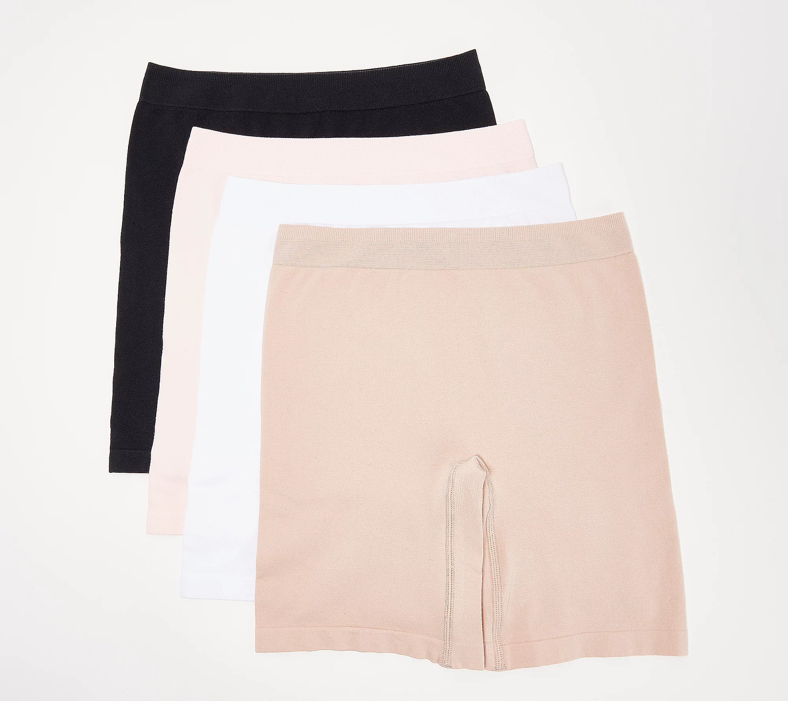 Breezies Set of 4 Cotton Long Line Panties Pack Basic L New