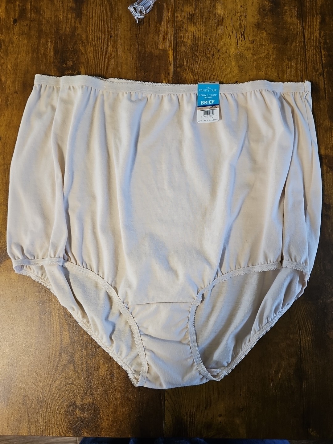 Vanity Fair Womens Perfectly Yours Cotton Brief Panty 15318 Beige Sz 12 5XL