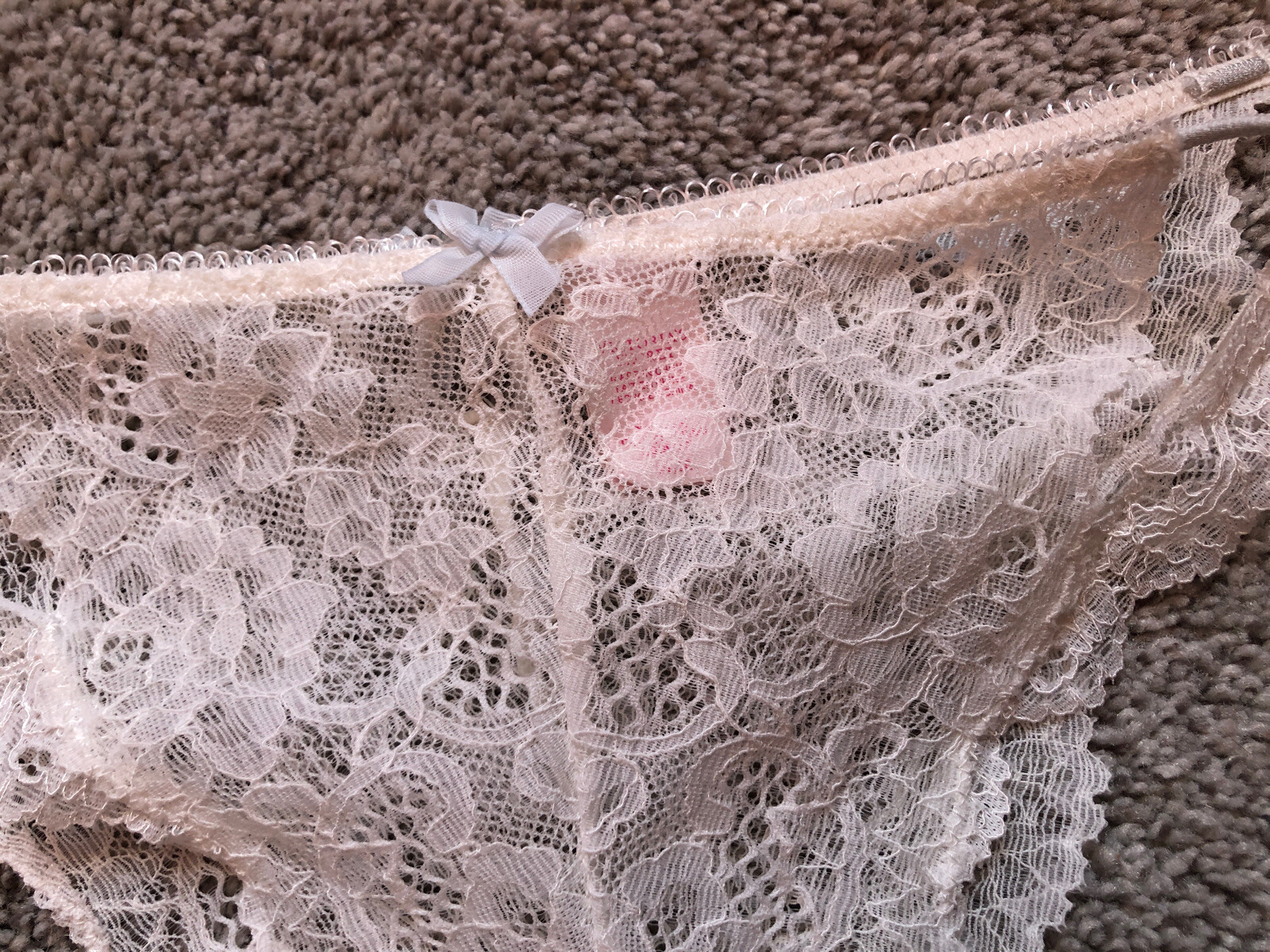Victoria Secret Cheekini/culotte Bikini Coquine White Bridal Panty Medium NWT