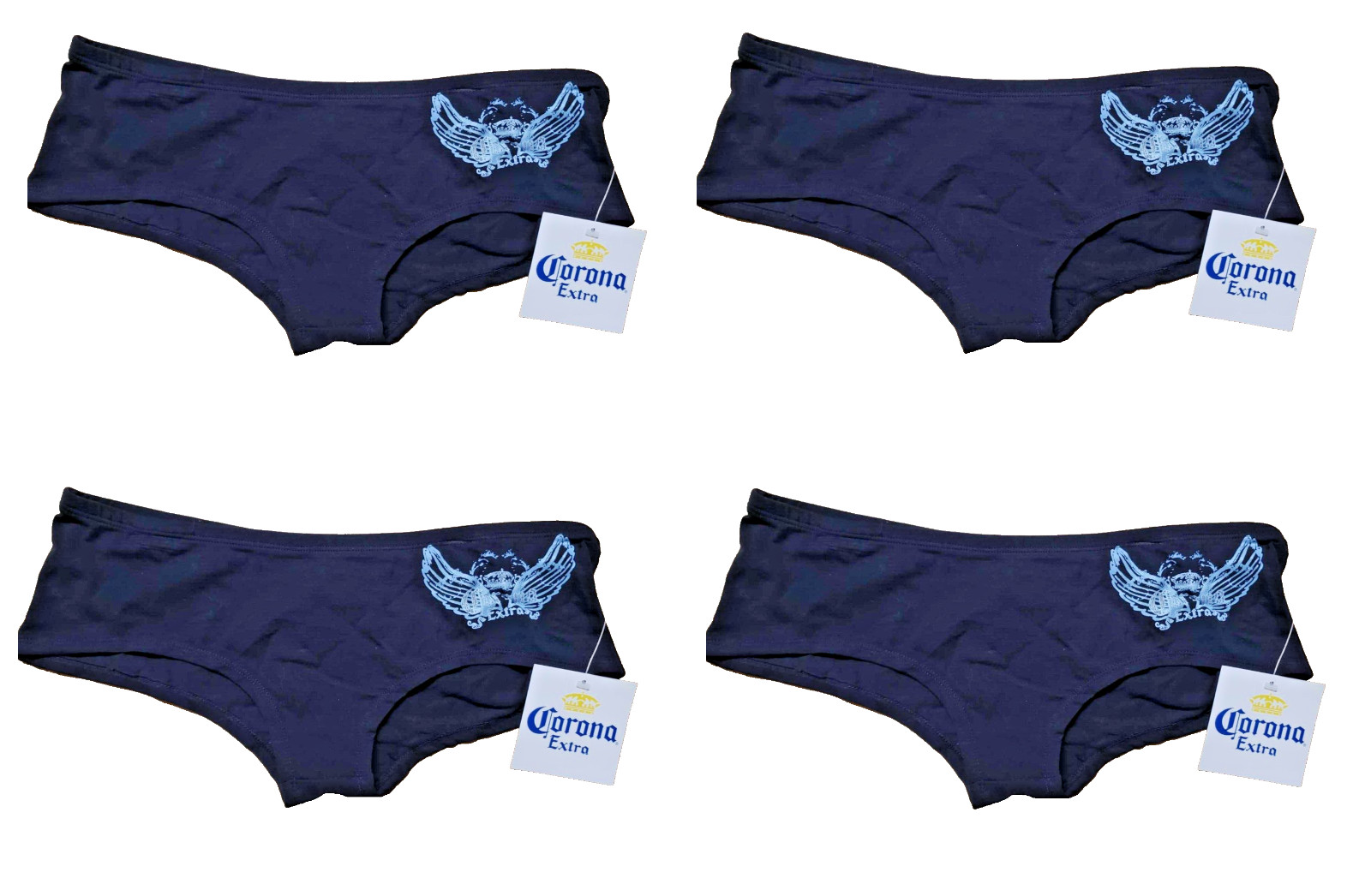 Women’s Corona Extra Underwear BUNDLE 4 PACK Beer Cotton Spandex Blue XL NEW