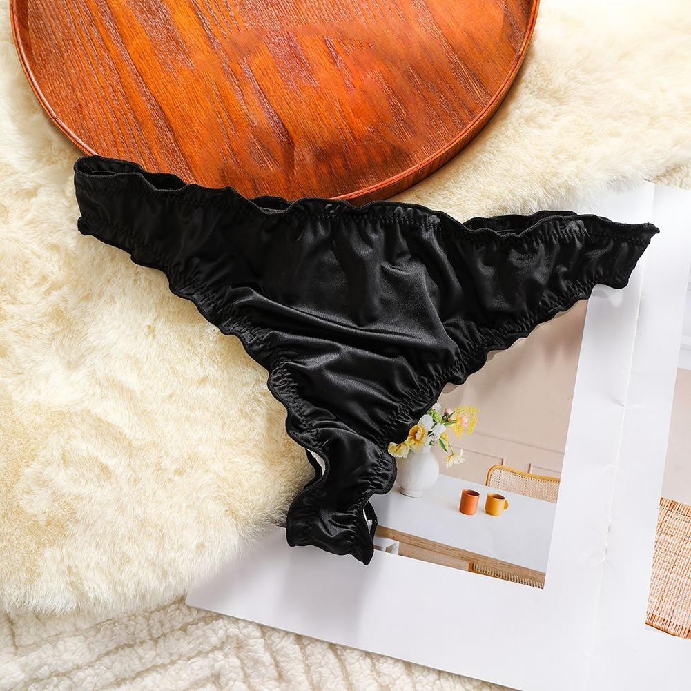 Daily Wear Ice Silk Underwear Seamless Briefs 76% Polyester 24% Spandex