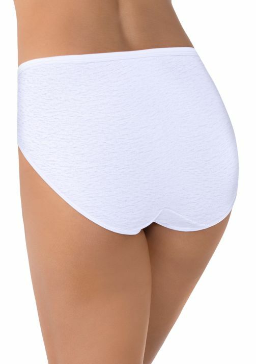 Vanity Fair Body Shine Illumination Star White Hi-Cut Brief Plus Size 10/3XL