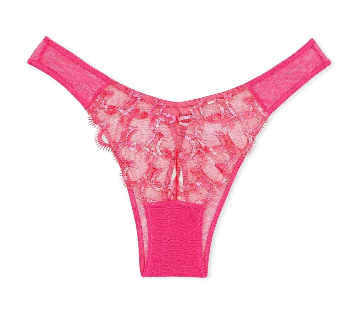 VICTORIA SECRET NWT SIZE L OPEN BACK BRAZILIAN SLIP DREAM ANGELS