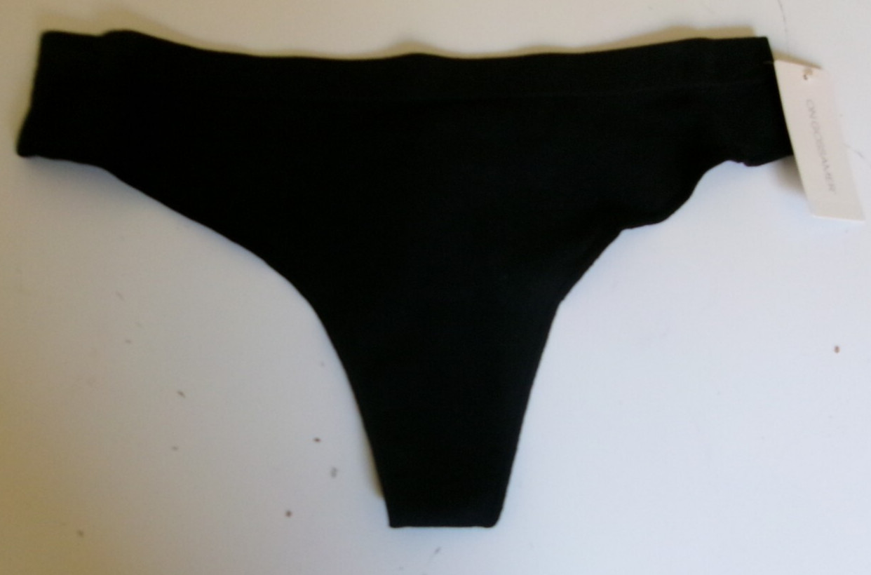 One On Gossamer Thong Size Medium Black