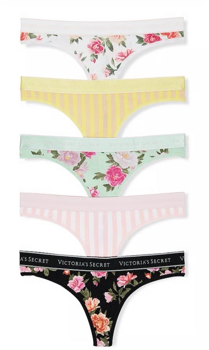 VICTORIA’S SECRET 5 PACK Cotton Thong🎉 X-SMALL ($4 A Pair) Great Deal