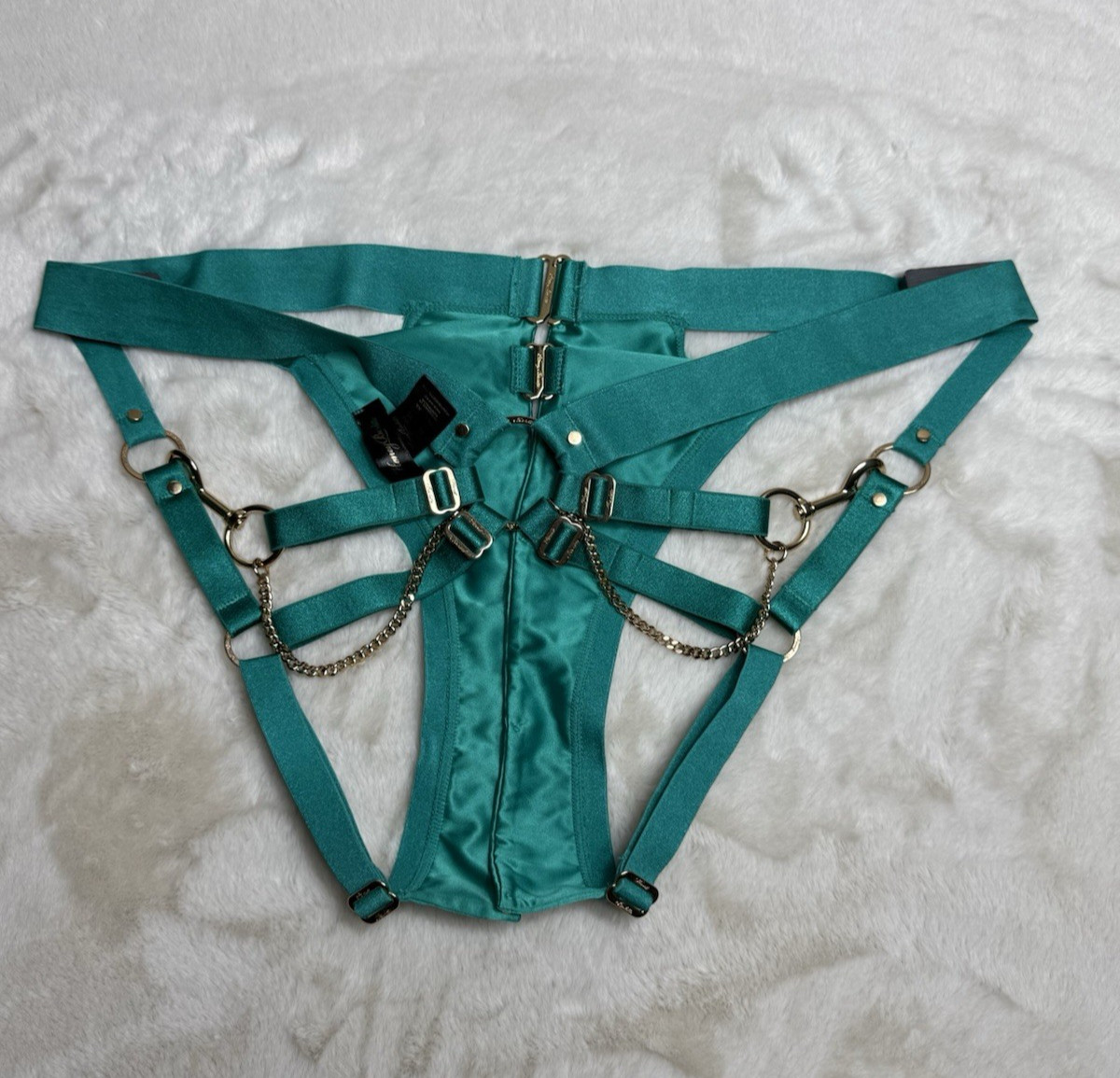 Honey Birdette Kukuro Jade Brief Harness XL NWT