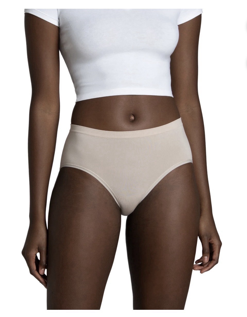 6-Pack FRUIT of the LOOM Women’s Size 9/2XL Hipsters Seamless • Assorted Colors