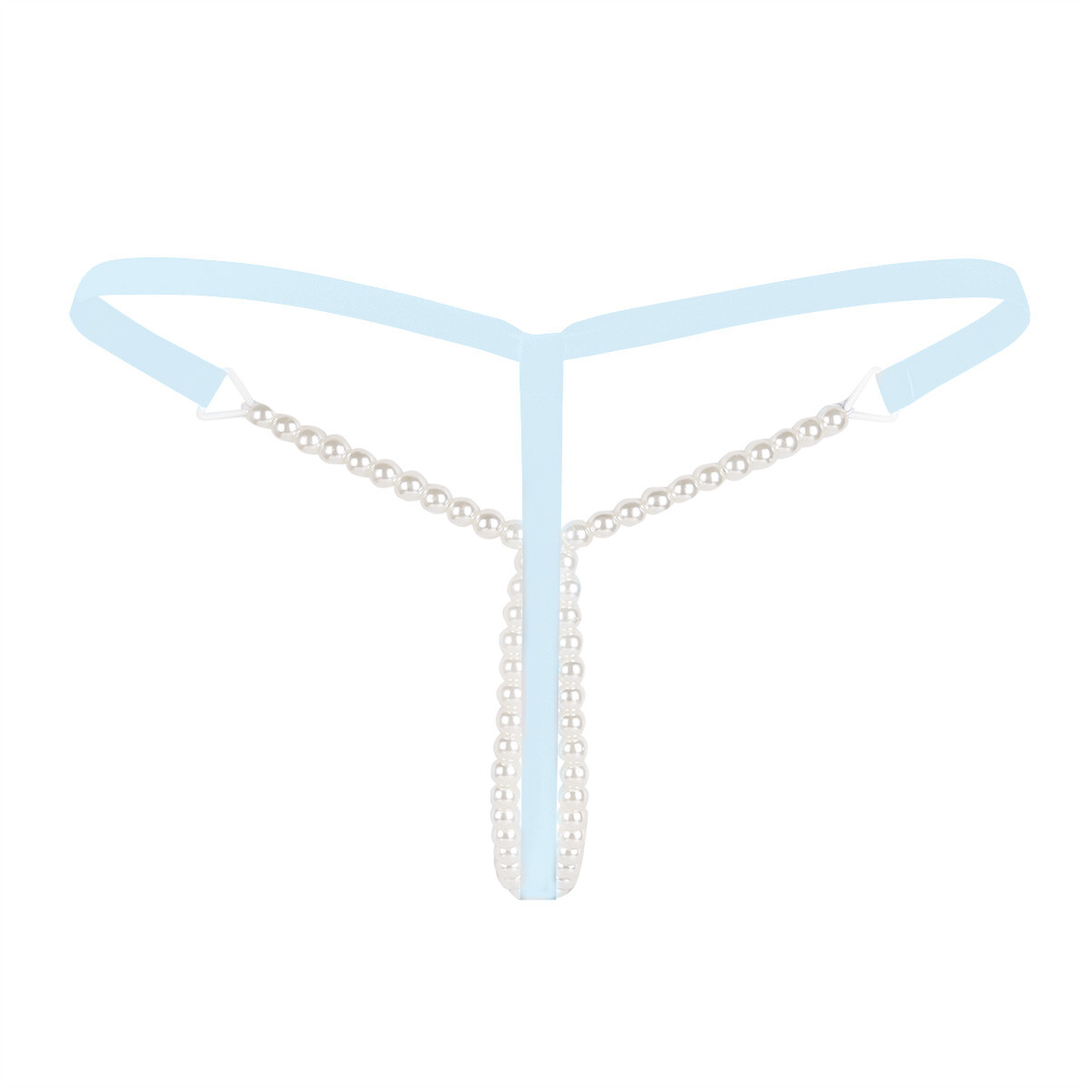 Fashion Women Sexy Underwear Cutout Pendant Pearl Beads Embellished G-String