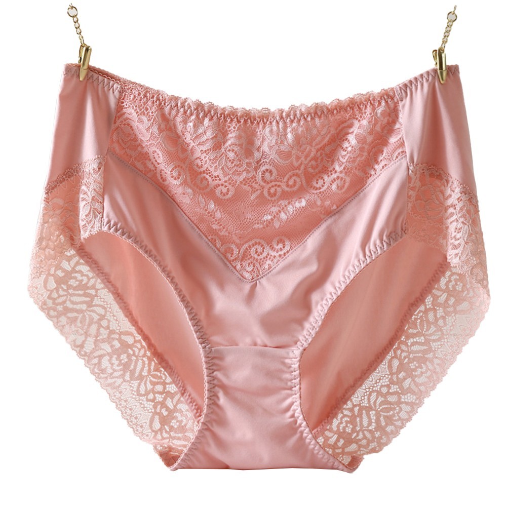 Plus Size Women Panties Soft Daily Underpants Knickers Flower Briefs Underwear