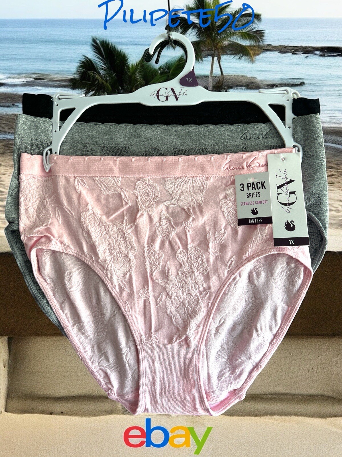 GLORIA VANDERBILT~3 Pack Briefs~MULTICOLOR~Seamless Comfort~ALL REGULAR SIZES!!!