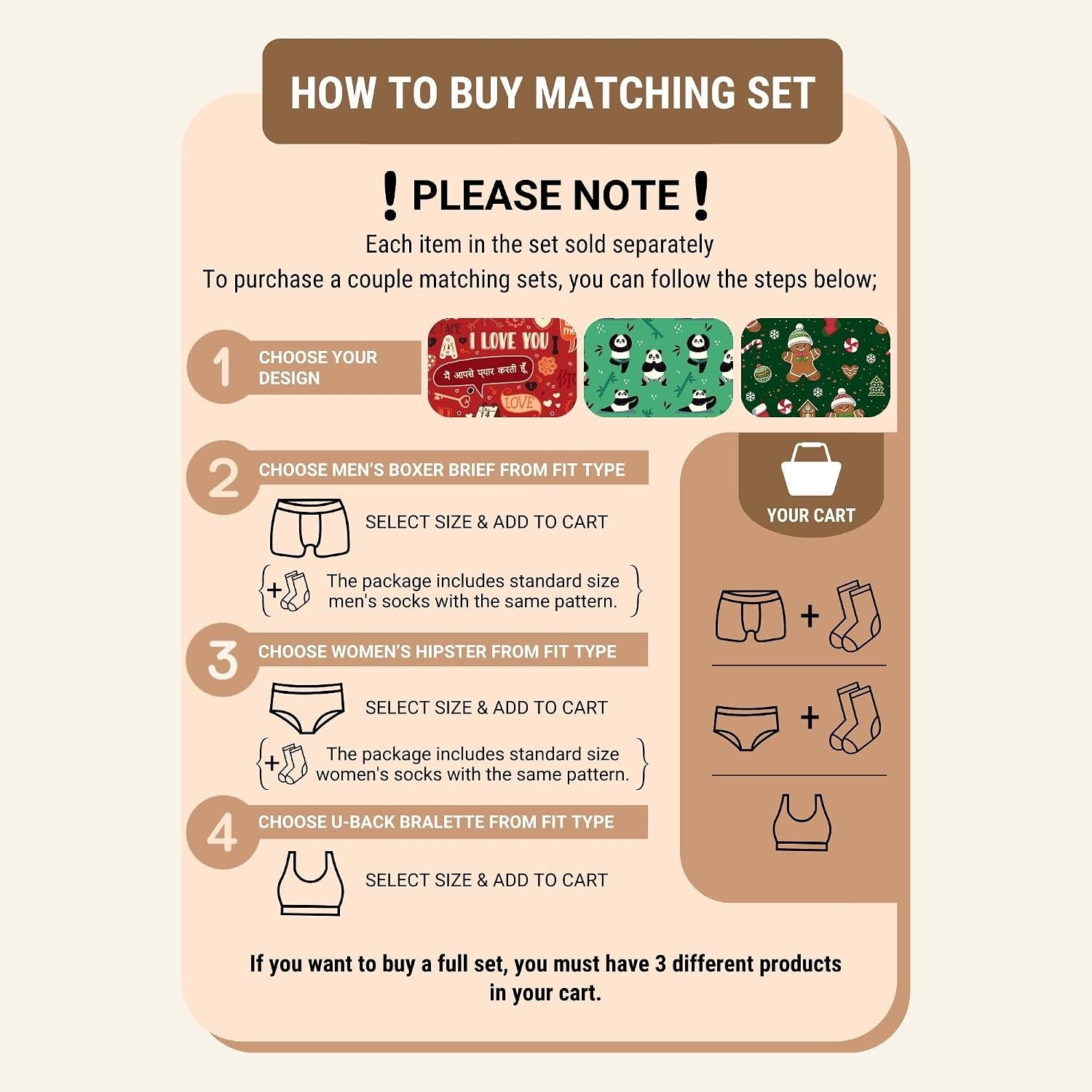 Couple Matching Underwear With Socks, Gift ideas for Valentine’s Day, Christmas