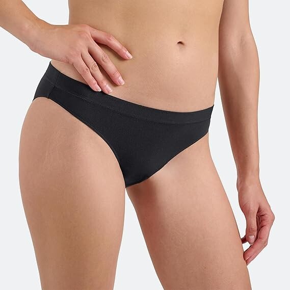 MeUndies Feelfree Bikini Bottom Women’s XL Black Stretch Brief Lingerie JDM686