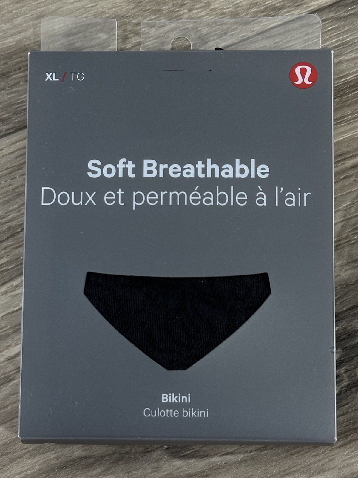 Lululemon Soft Breathable Bikini Size XL Black Lace 50169