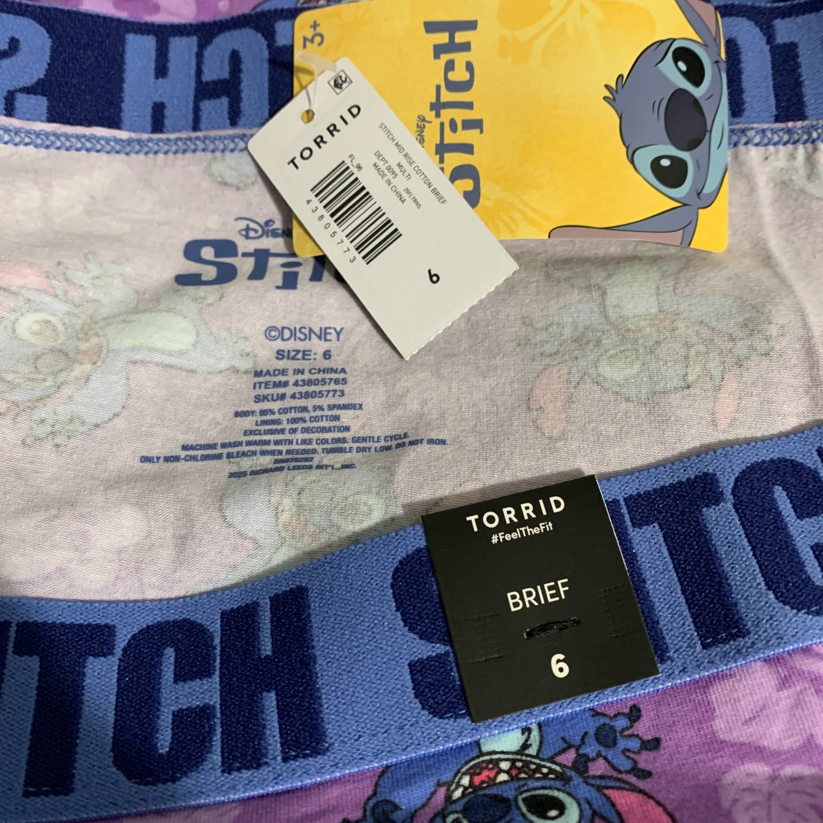 Torrid Brief Panties Underwear Disney Lilo & Stitch Experiment 626 Plus 6 30