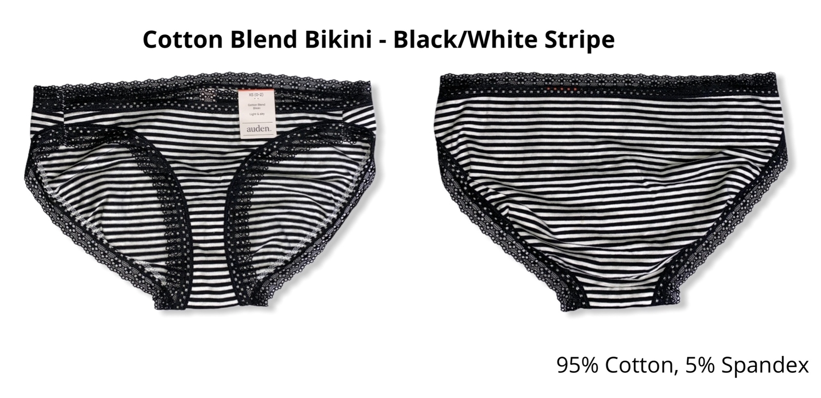 Women’s 5pk Assorted Styles & Colors Underwear – Auden – Size XS (0-2) – 390