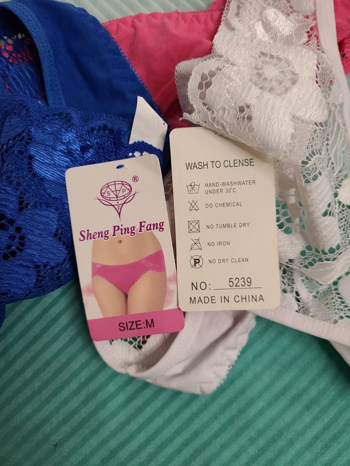 ❄️NWT Asian Boutique 3pk Floral Lace Low-rise Thongs Size Sm