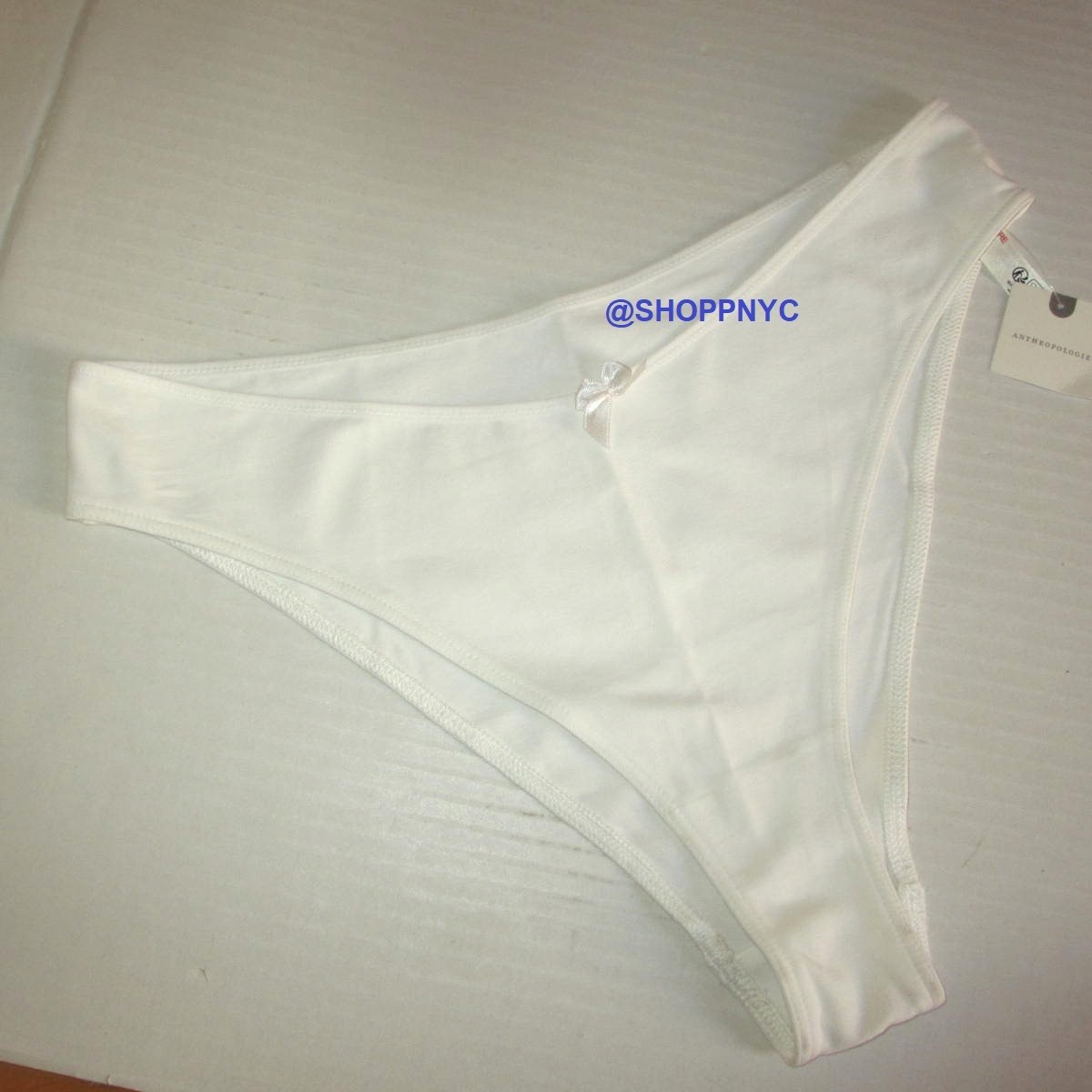 Anthropologie Cotton Bikini Brief Panty Cream Vanilla S M L XL