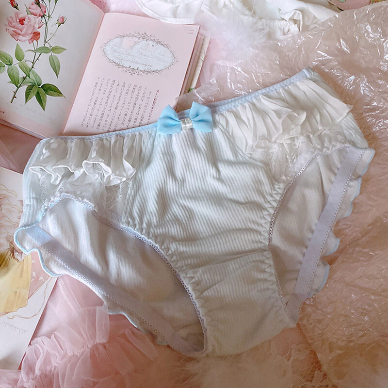 Japanese Cute Mori Girls Bow Panties Underpants Lolita Briefs Underwear Knickers