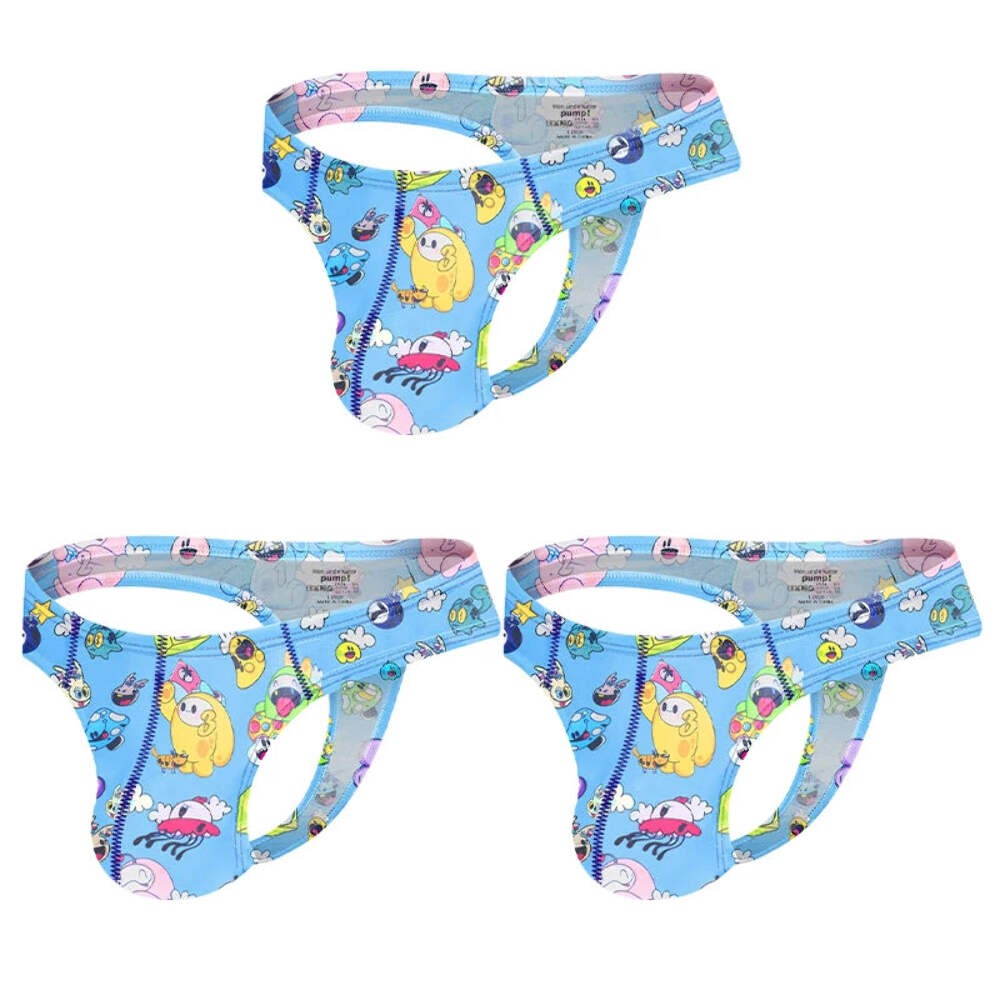 1/2/3PCS Man Thongs Underwear Hot Sale Modal Graffiti Printed Sexy Men Underpant