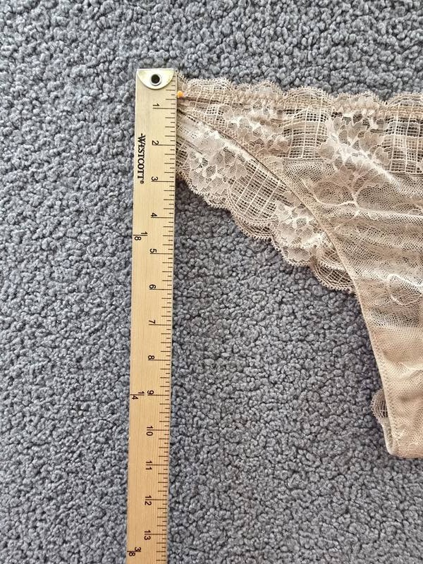 Simone Perele Reve Lace Tanga Scalloped Mid Rise Panty Women’s Nude Pull On