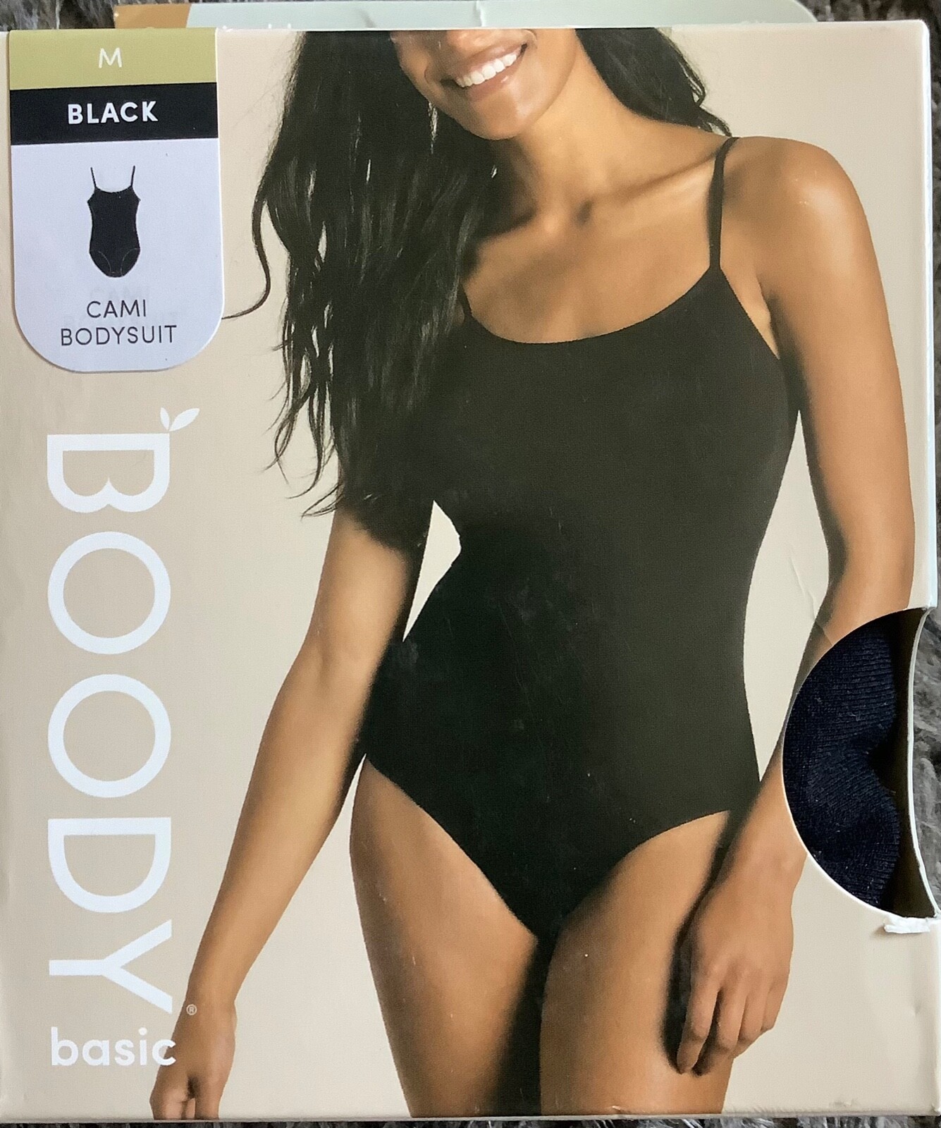 BOODY Women’s Cami Body Suit – Medium Black