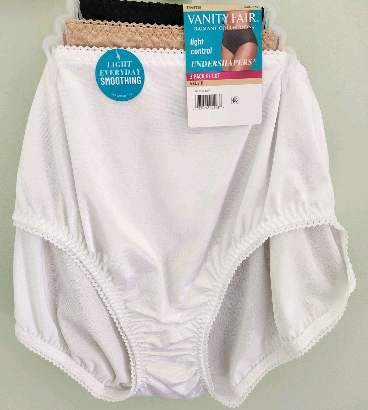 Vanity Fair Women’s 4XL (11) Hi-Cut Light Control Undershapers Briefs Panties