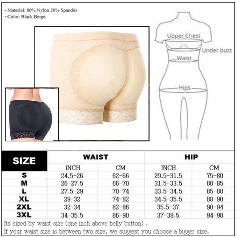 Padded Bum Panties Enhancer Body Shaper Butt Lifter Booty Boyshorts Underwear #3