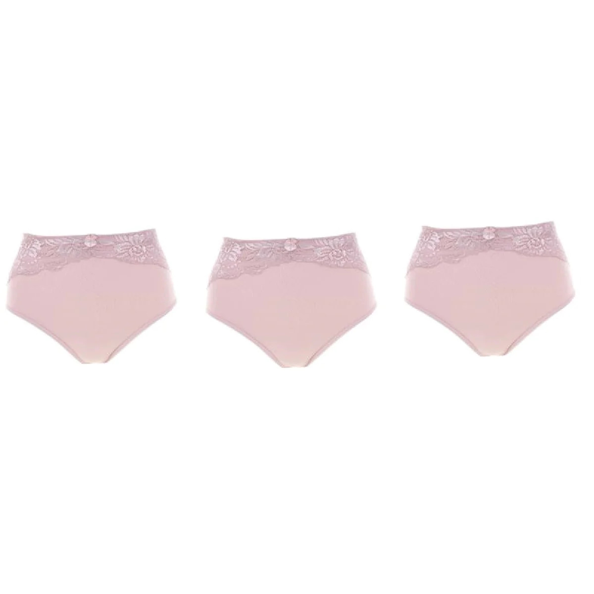Rhonda Shear “Ahh” Seamless Brief 3-pack with Lace Overlay 586848-J
