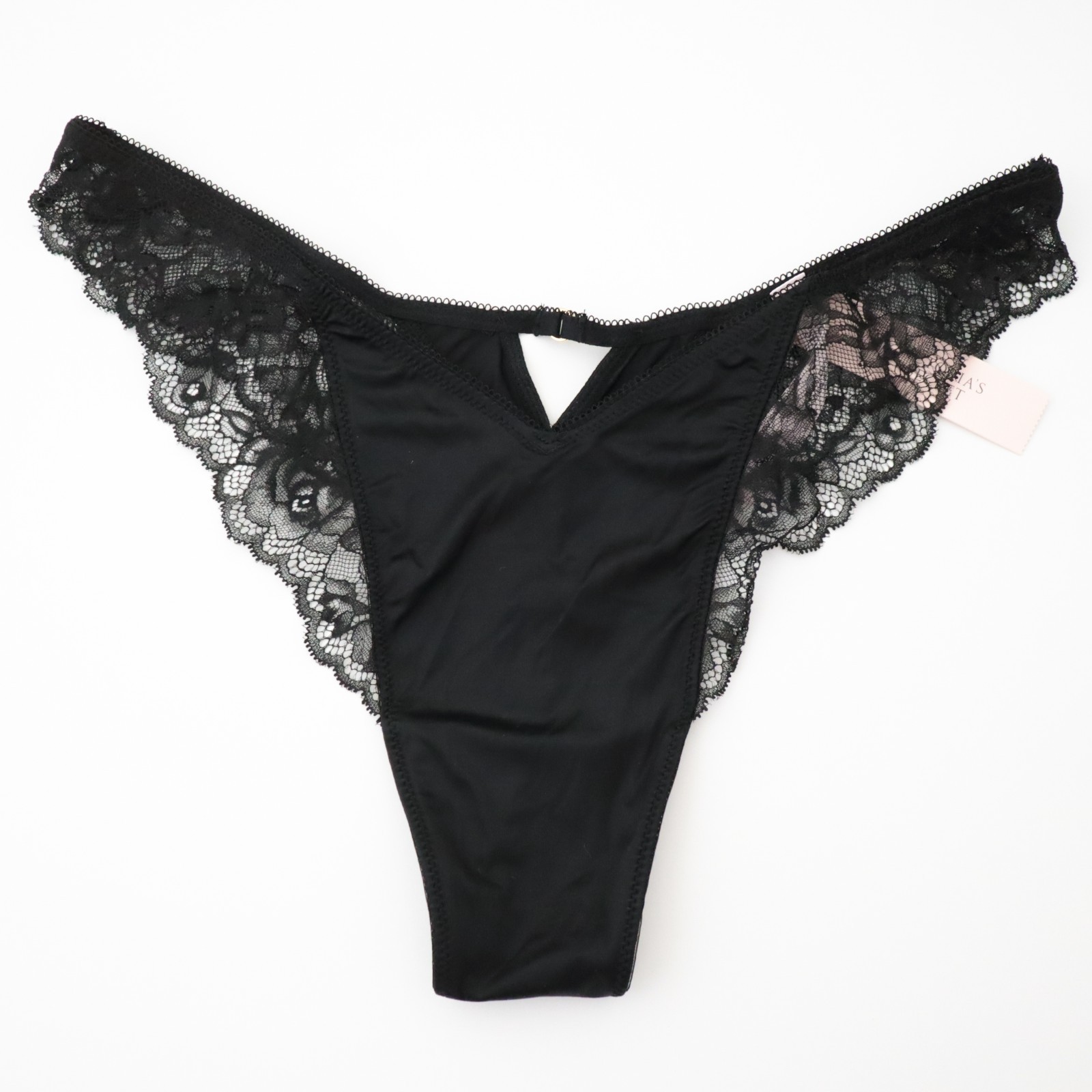 NEW Victoria’s Secret VERY SEXY Satin Lace-Trim High Leg Thong Panty XS S M L XL