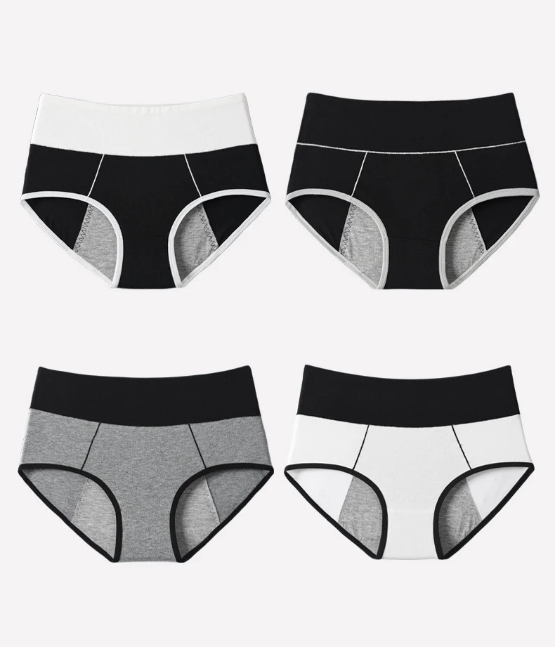 1pc High Waist Menstrual Panties Leak Proof Cotton Plus Size M-4XL Underwear