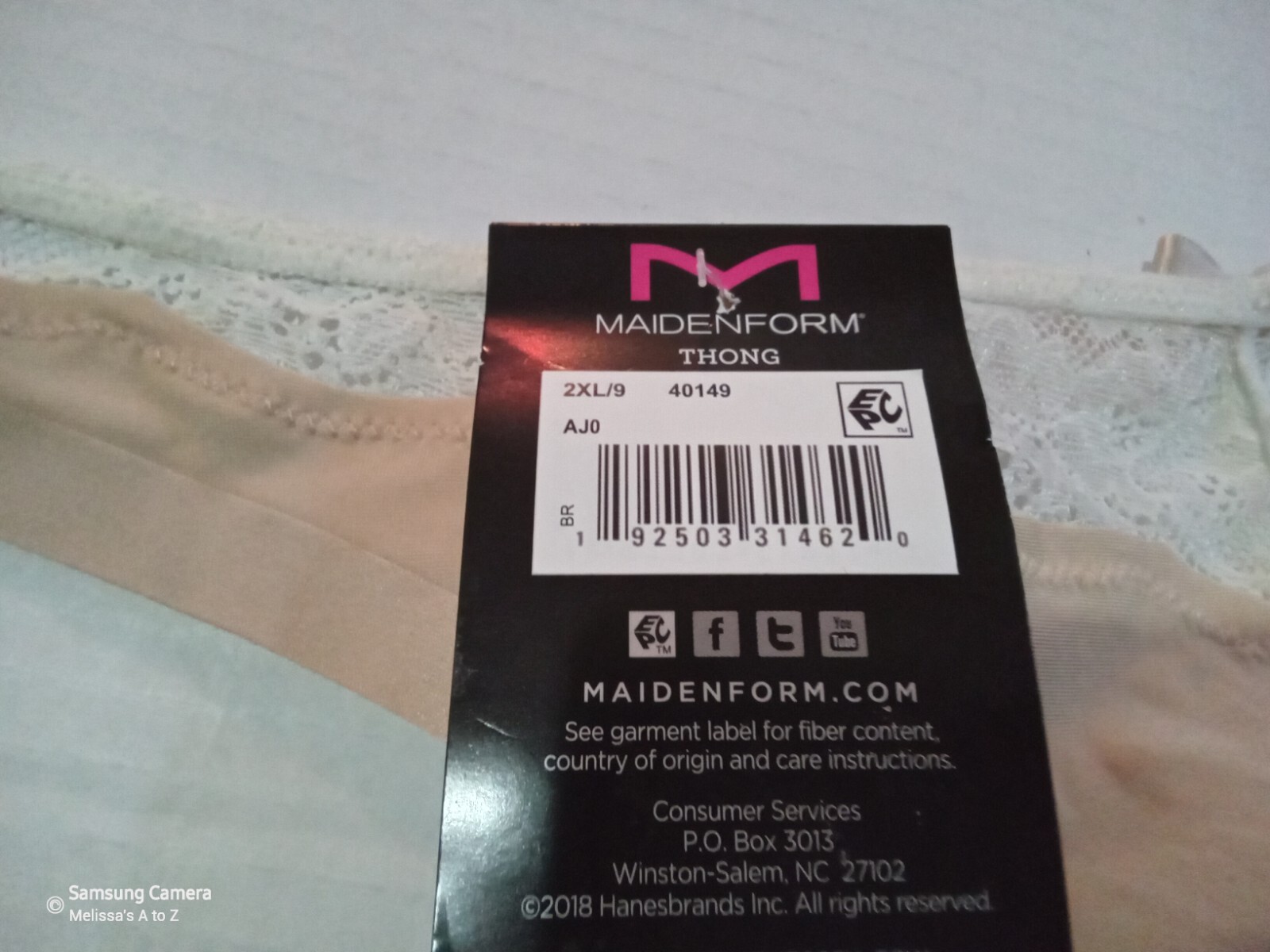 NWT Maidenform Latte Lift Lace Comfort Devotion Thong Panty 40149 2XL / 9 $12