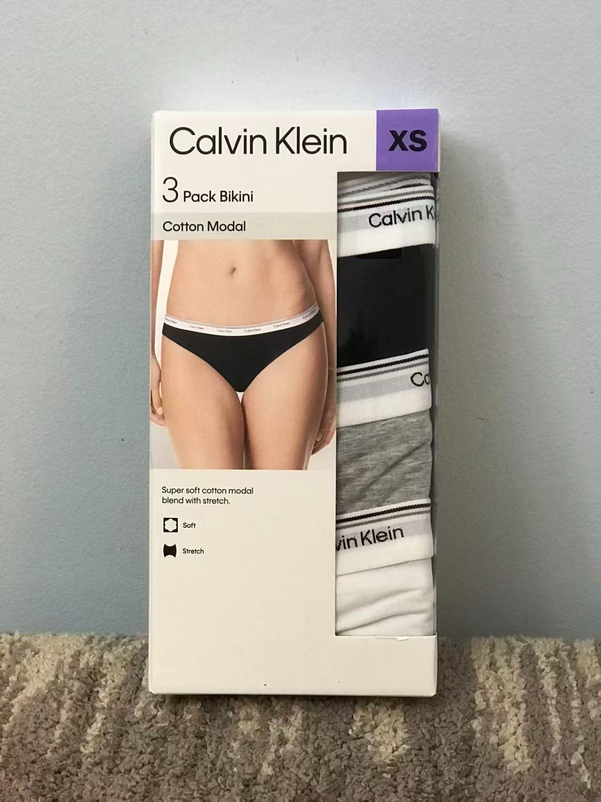 Calvin Klein Women’s Cotton Modal Bikini 3-Pack