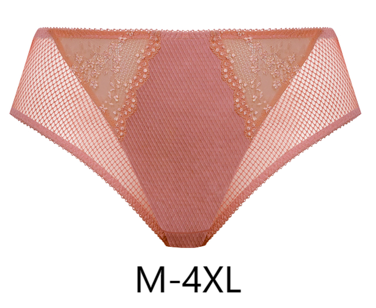 Elomi Charley High Leg Brief Panty#4386 Sizes Med- 2XL Rose Gold NWT$29