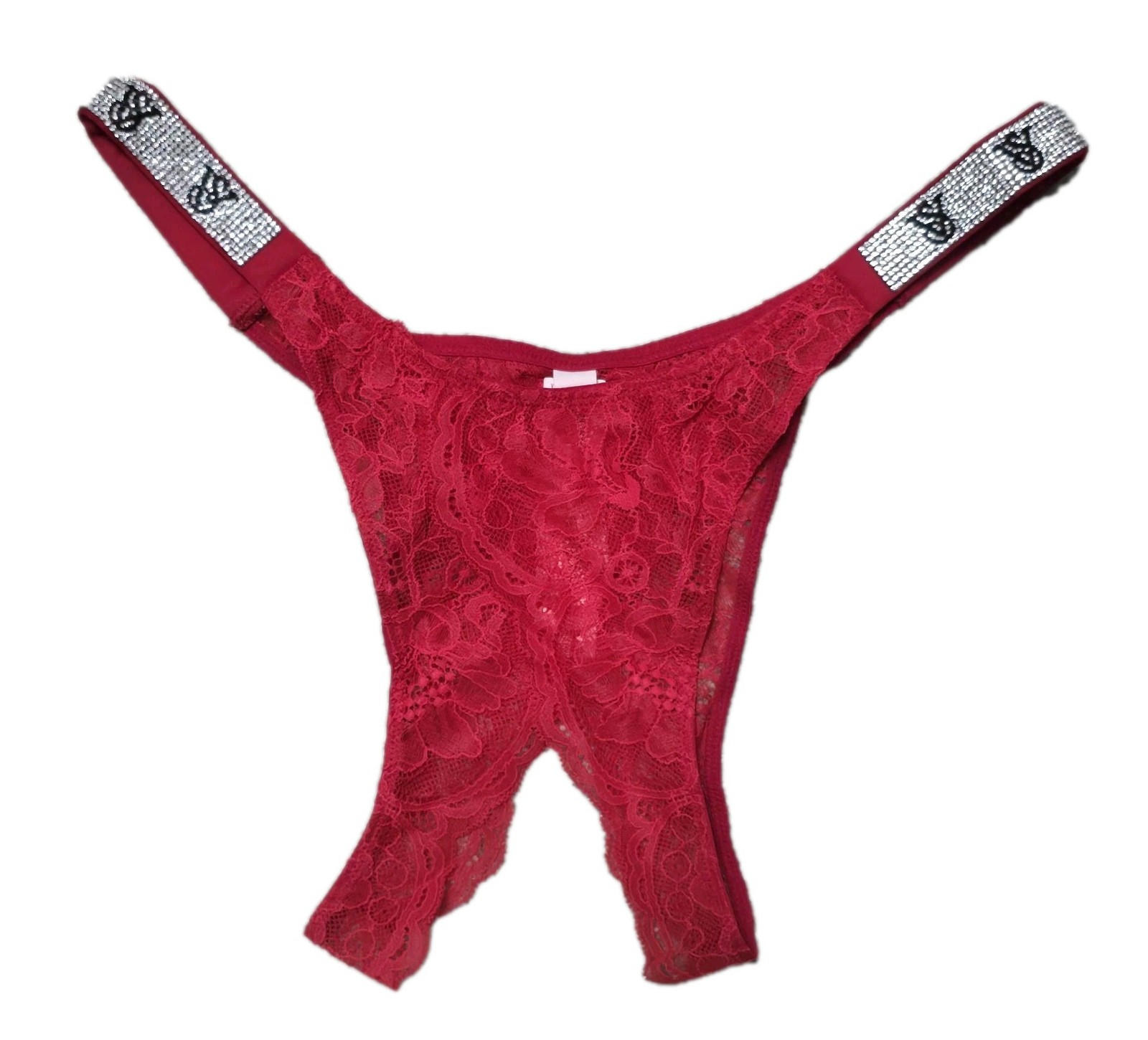 Victoria’s Secret Bombshell Shine Strap Brazilian Crotchless Panty Medium