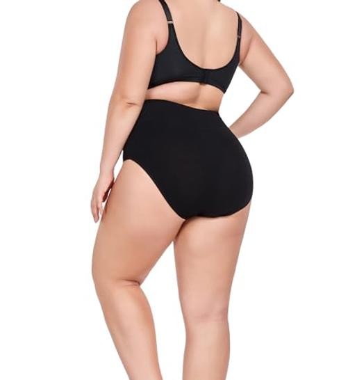 Plus Size Underwear for Women XL-5XL Cotton High Waist X-Large Plus 4 Balck