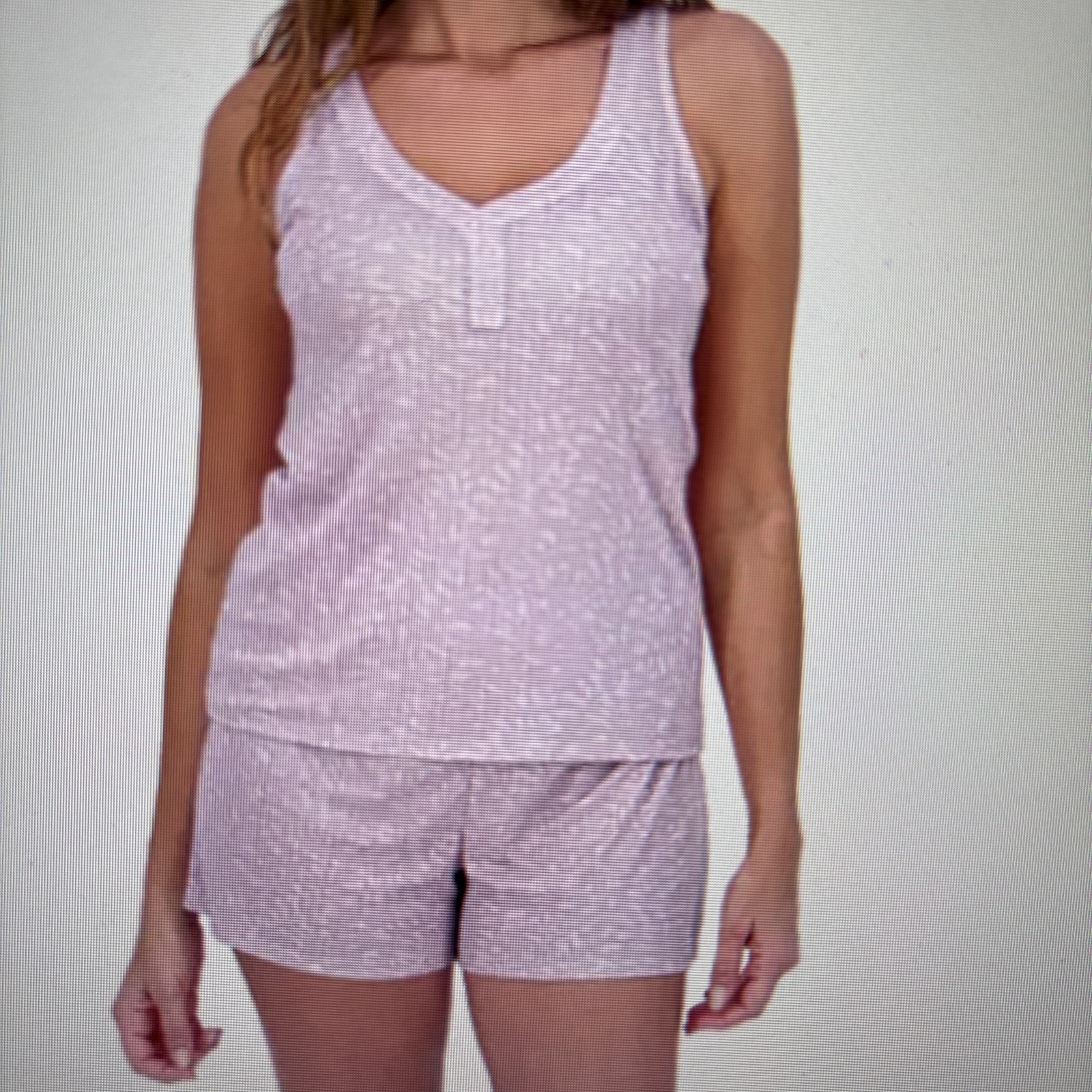 Live2Lounge Women’s 4‑Piece Pointelle Pajama Lounge Set Purple Size Large NWT