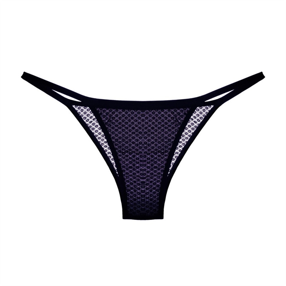 2 Pairs Sexy Women See-Through Panties Thongs Lingerie Tangas Underwear Briefs