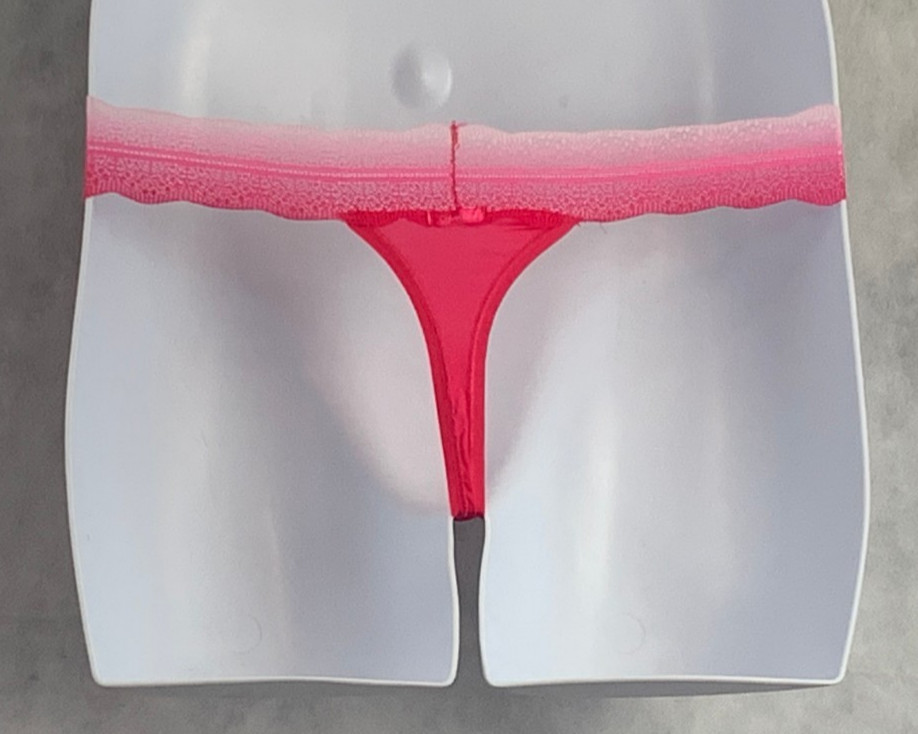 Calvin Klein Women’s Lace Waist Thong Panty Underwear, Pink, Medium
