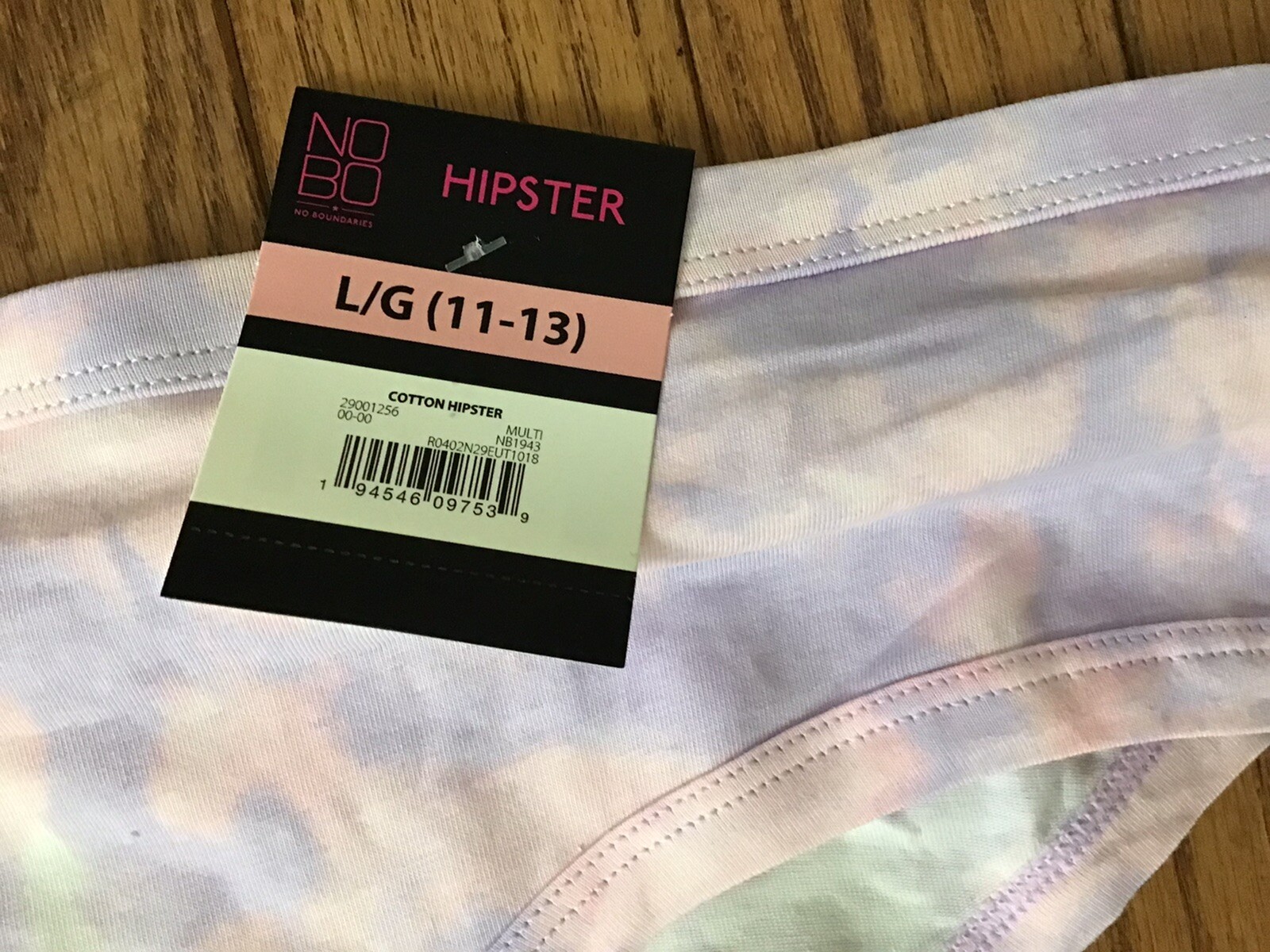 NWT NOBO No Boundaries Hipster Panties Size Large (LOT OF 3 Hipsters) (C15-6)
