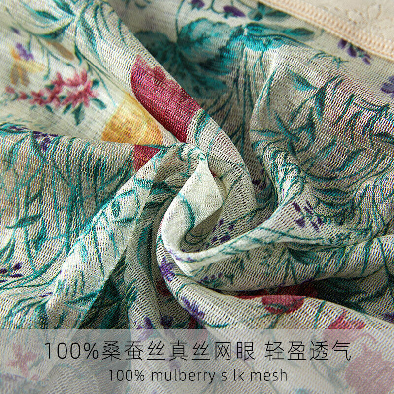 100% Mulberry Silk Underwear Women Briefs Thin Silk Panties 2 Layers Crotch