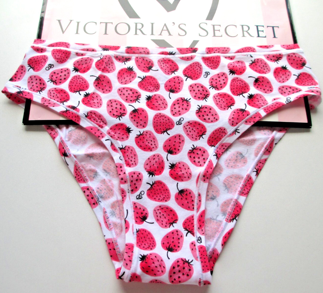 VICTORIA’S SECRET PINK Cotton Cheeky Panty S M XL Strawberry NWT VS FREE SHIP 4+