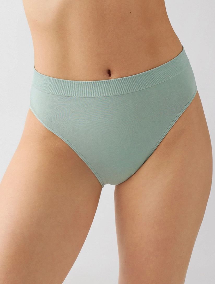 Wacoal SMALL (Size 5) B-Smooth Seamless Hi-Cut Brief Panty NWOT 834175 Green