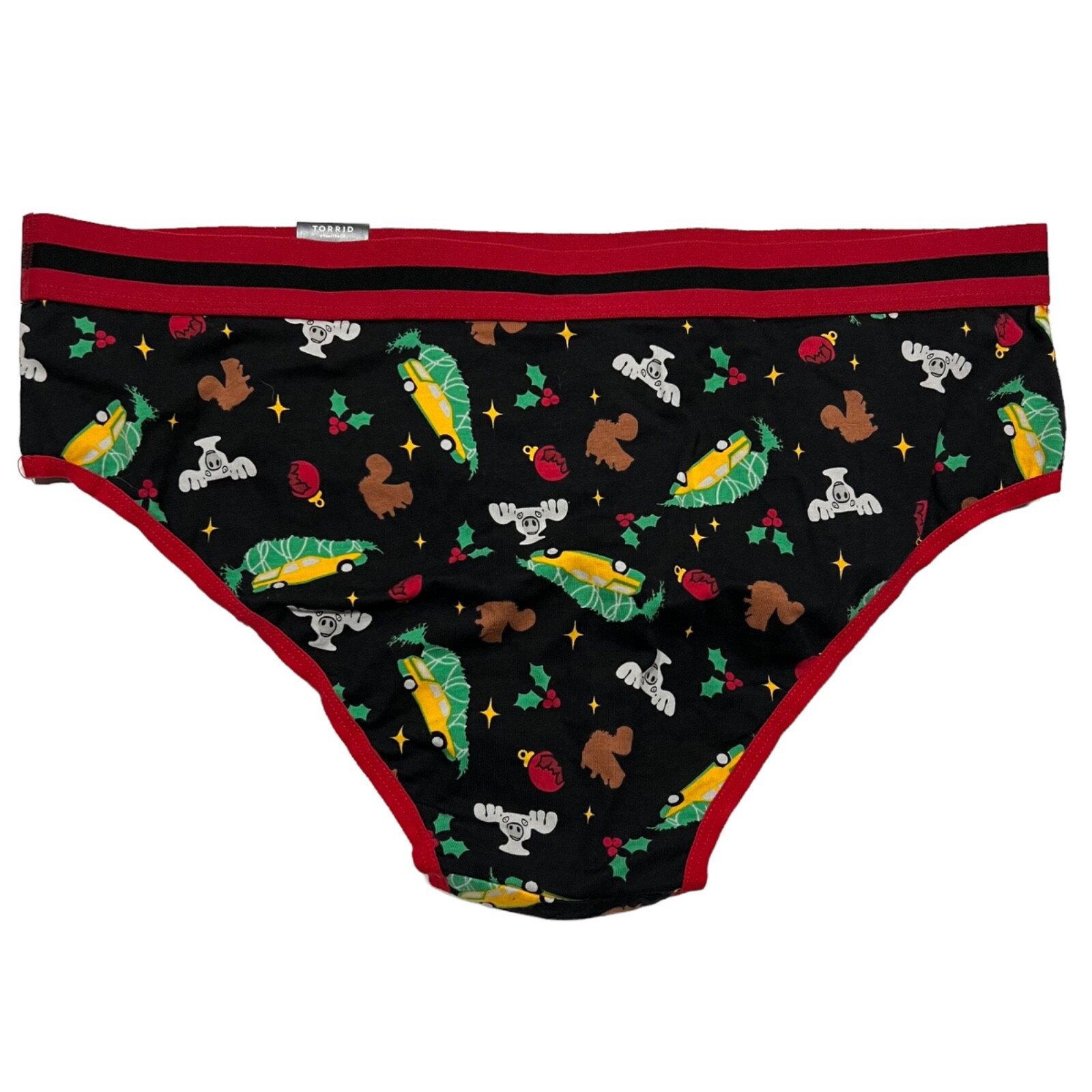 NWT TORRID Hipster Pantie 00X-0X-1X-2X-3X-4X Red Black Christmas Vacation Jersey