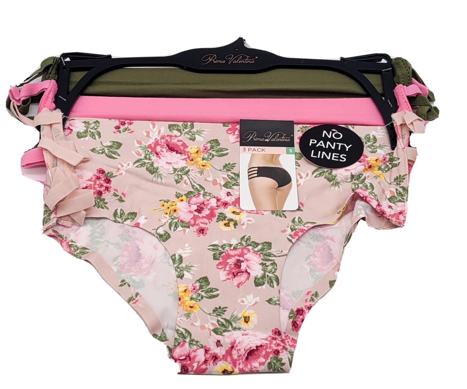 Cut Out Panties Strappy, PRIMA VALENTINA 3 Pack Side Cut Out Underwear